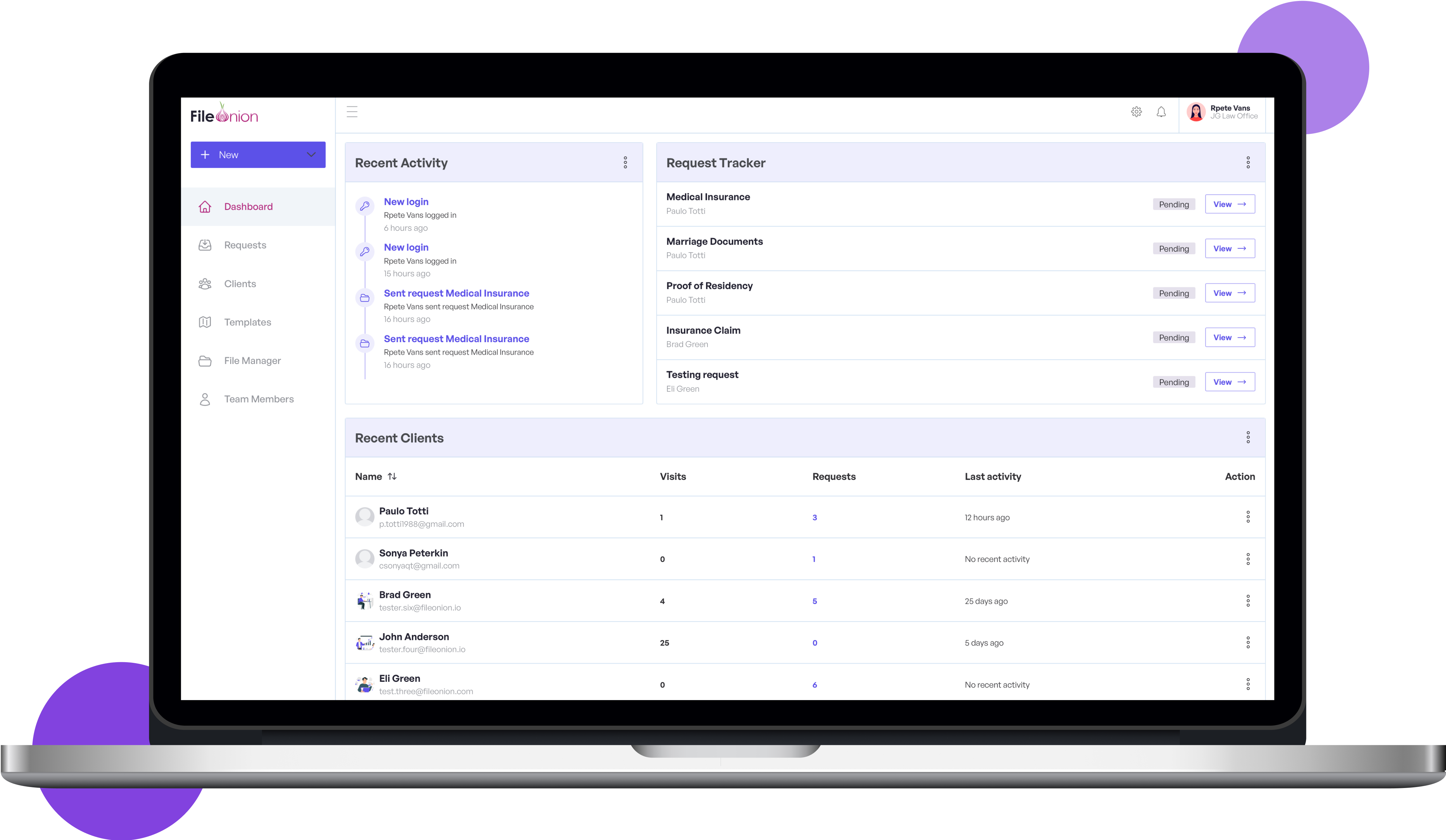 Document Request workflow management